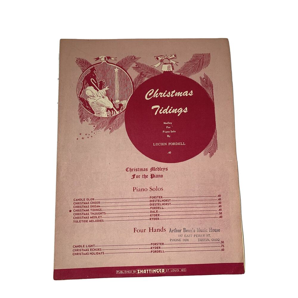Sheet Music 1925 Christmas Tidings & Choice Christmas Compositions, 5 Pages